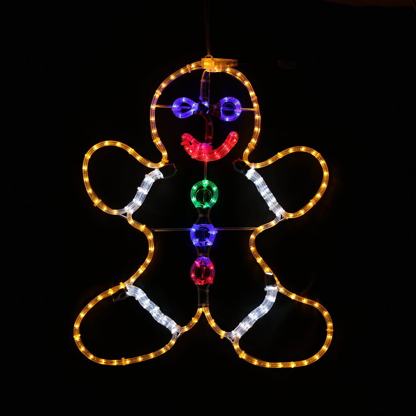 Piernikowy ludzik - Świąteczna lampka zewnętrzna - 90x110 cm
