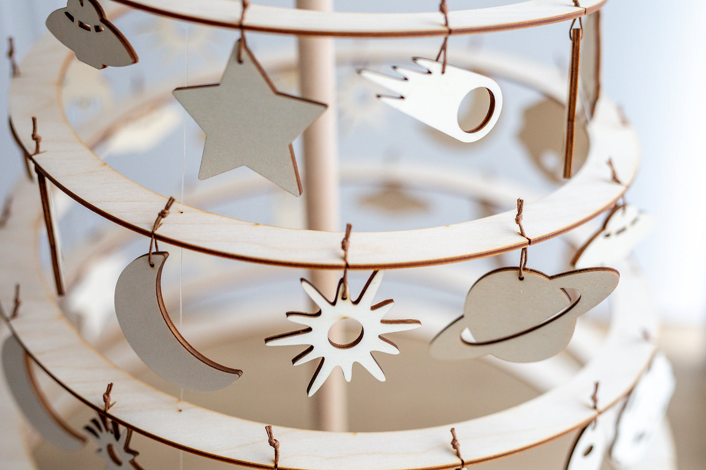 Space wood decoration small - Santa's Light Shop