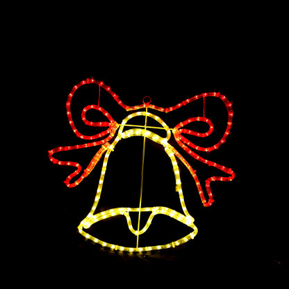 Dzwonek Bożonarodzeniowy 55x55 cm - Zewnętrzne Lampki Bożonarodzeniowe LED