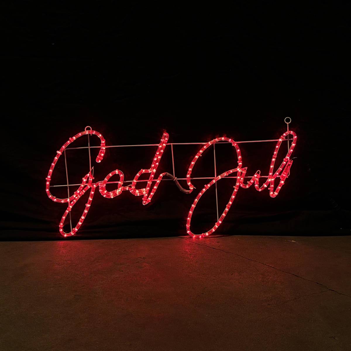 God Jul - Znak LED zmieniający kolory - 115x55cm
