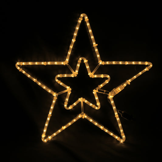 2 gwiazdki lampka bożonarodzeniowa 57x55 - zewnętrzna dioda LED