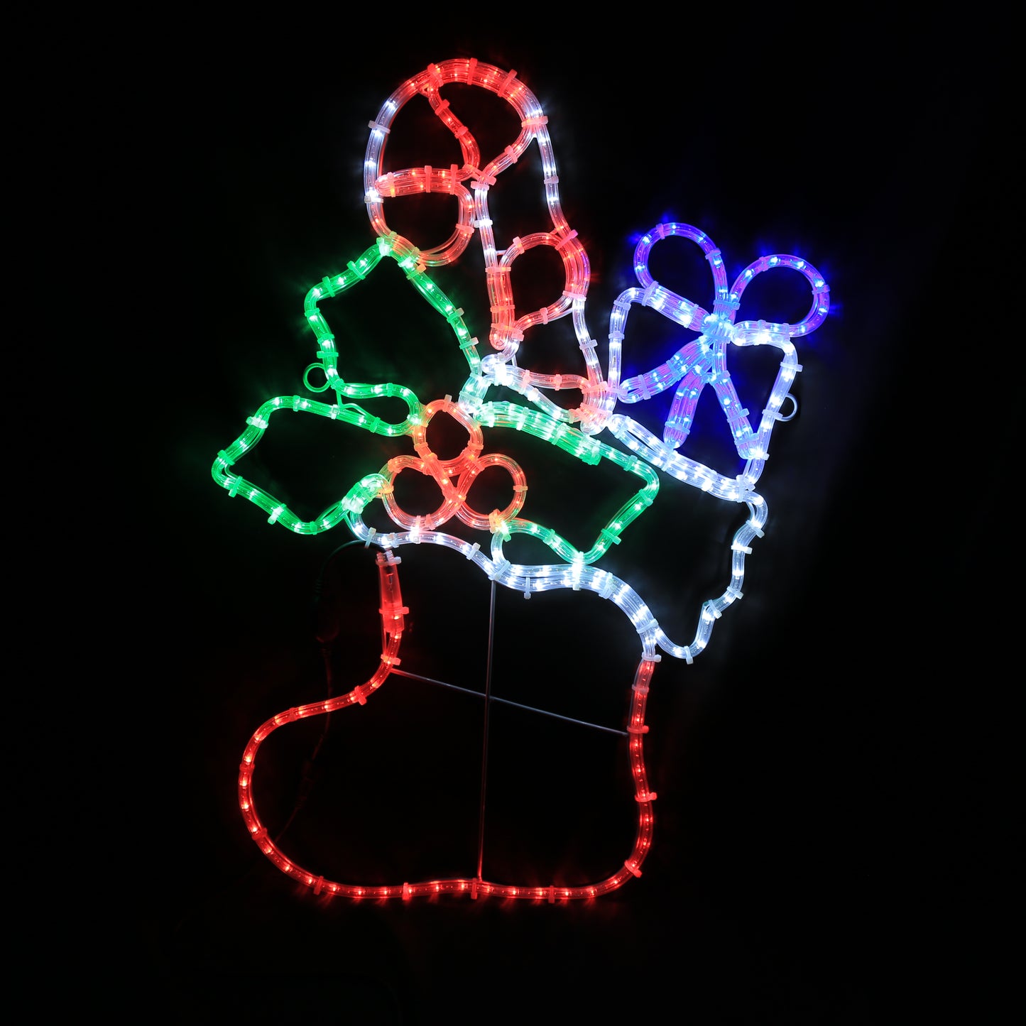 Christmas Stocking LED Motif 57x85 cm - Santa's Light Shop