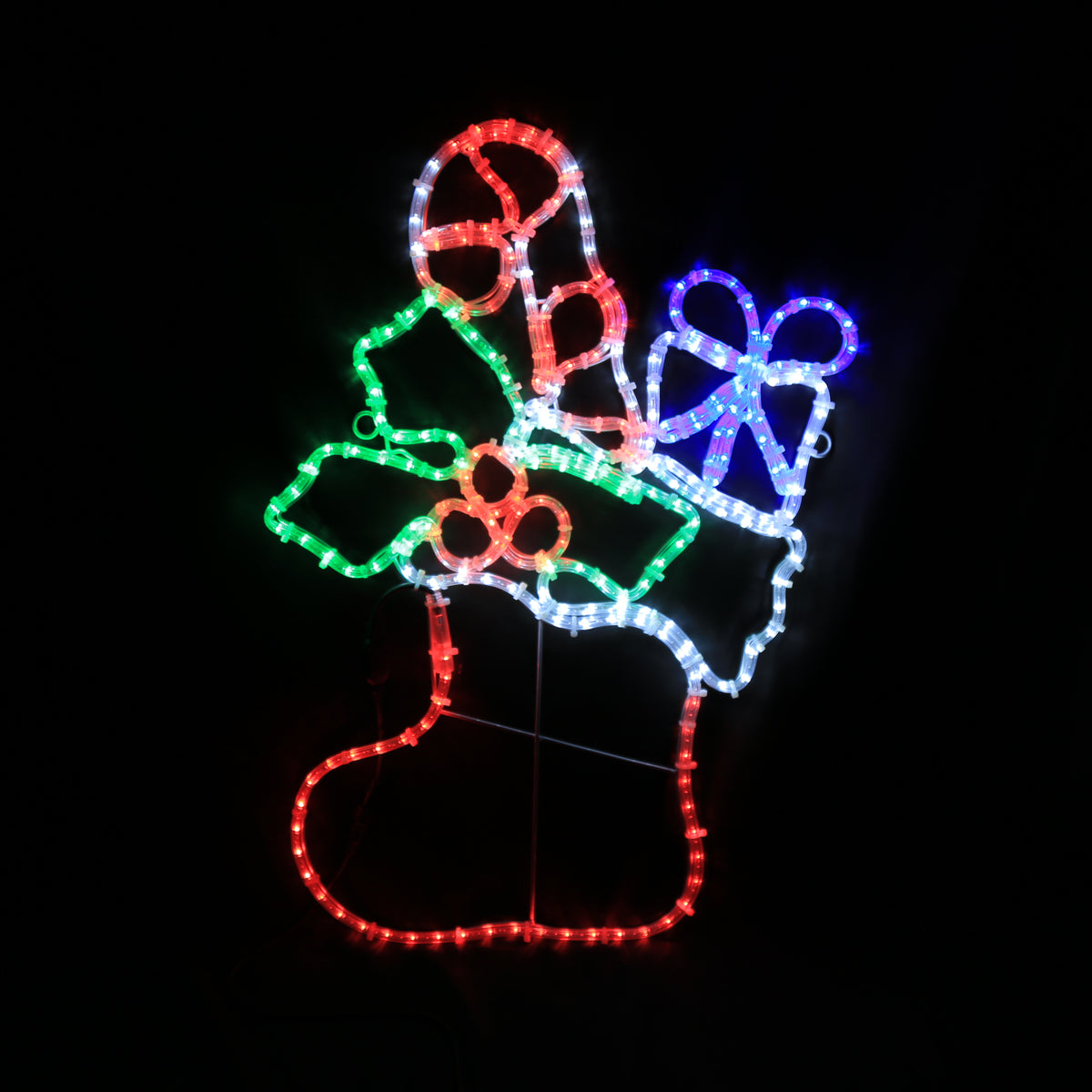 Christmas Stocking LED Motif 57x85 cm - Santa's Light Shop