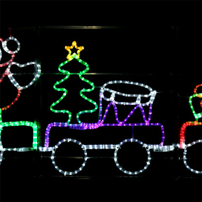 Santa's Train - outdoor Christmas lights - 78x258cm - Santa's Light Shop